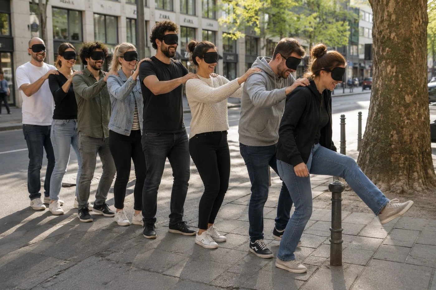 Erlebnispädagogische Fortbildung in Hannover mit City Bound, Blindführung und erfahrungsorientierter Prozessgestaltung